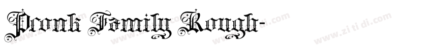Pronk Family Rough字体转换